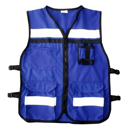 CHALECO BRIGADISTA CON RFLEJANTE AZUL REY