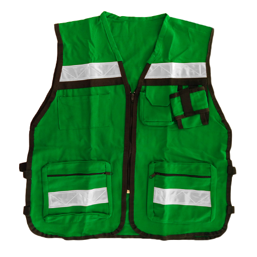 CHALECO BRIGADISTA CON RFLEJANTE VERDE