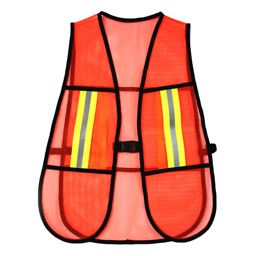 CHALECO DE MALLA CON REFLEJANTE NARANJA