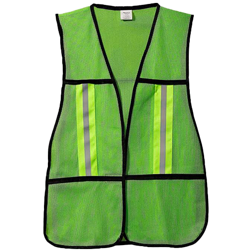 CHALECO DE MALLA CON REFLEJANTE VERDE